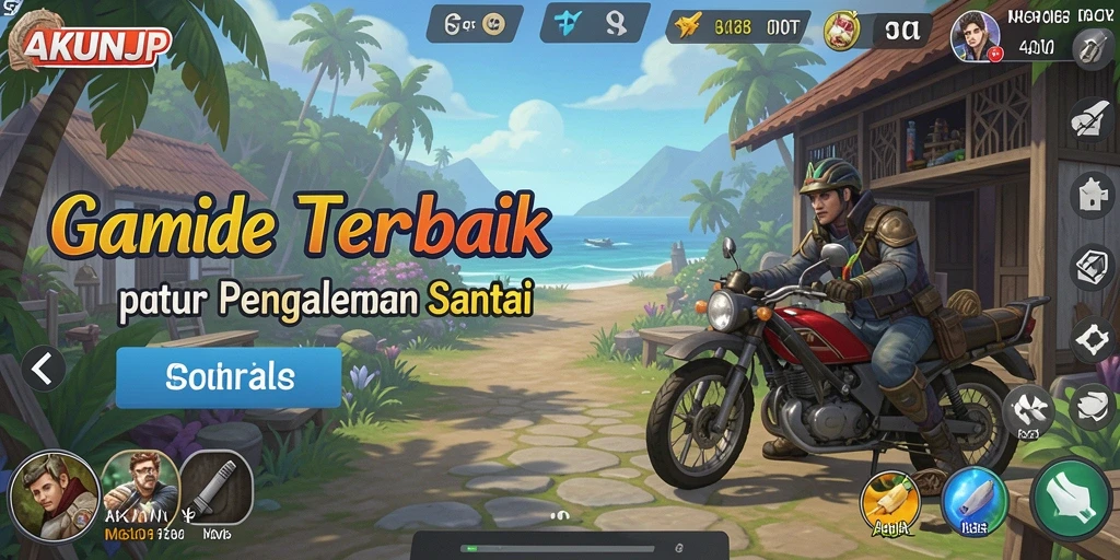Tampilan gameplay utama AKUNJP dengan karakter menarik dalam pengalaman Idle.