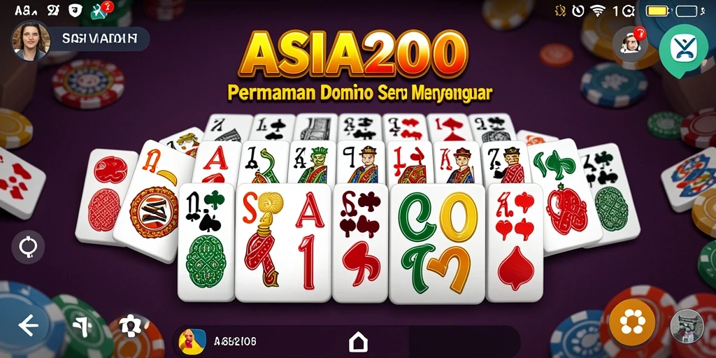 Tampilan gameplay Domino yang seru dan menantang di ASIA200.