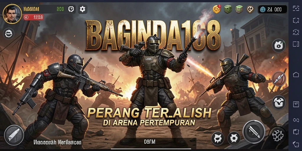 Tangkapan layar menampilkan aksi seru dalam pertempuran Battle Royale.