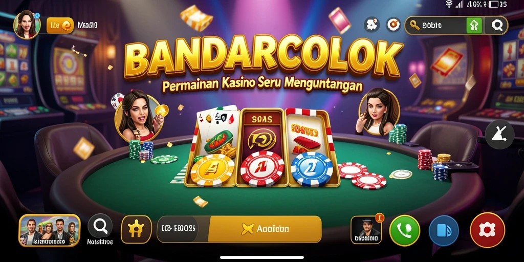 Screenshot gameplay BANDARCOLOK yang menunjukkan suasana kasino yang seru.