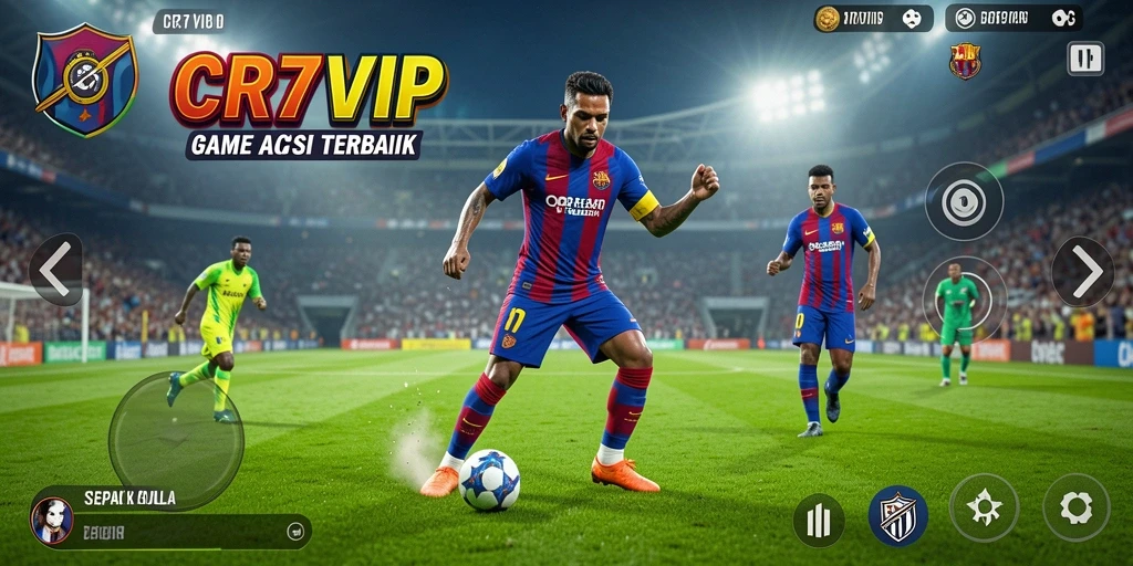 Tampilan gameplay dinamis dan seru dalam CR7VIP.