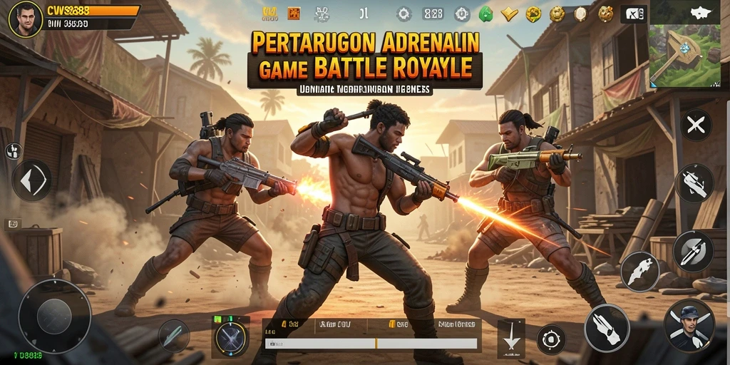Tangkapan layar gameplay seru di CW8888 Battle Royale.