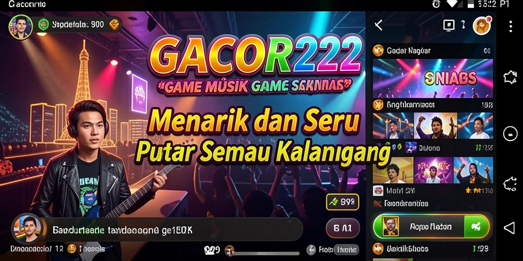 Tampilan gameplay GACOR22 yang penuh warna dan dinamis.