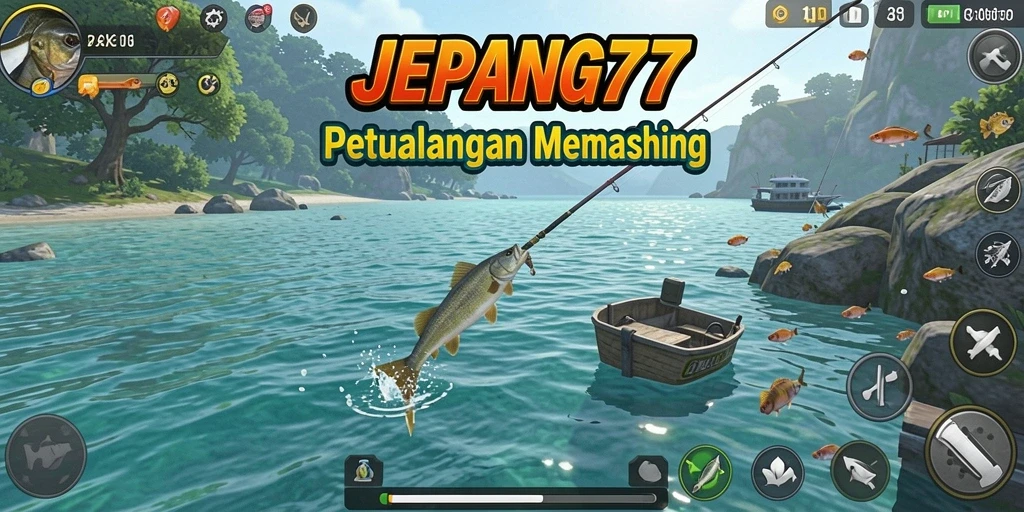 Tampilan gameplay <strong>JEPANG77</strong> yang seru saat memancing.