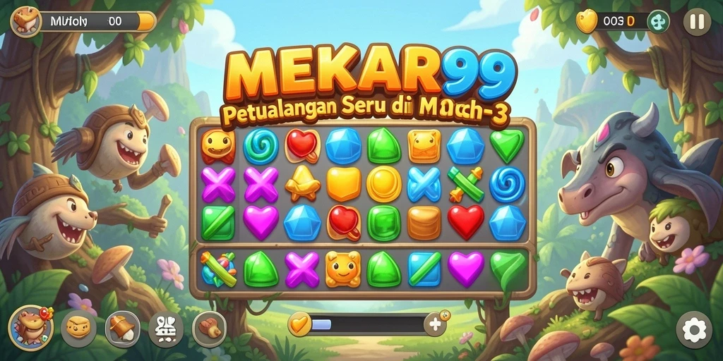 Tampilan gameplay seru dan penuh warna di MEKAR99.