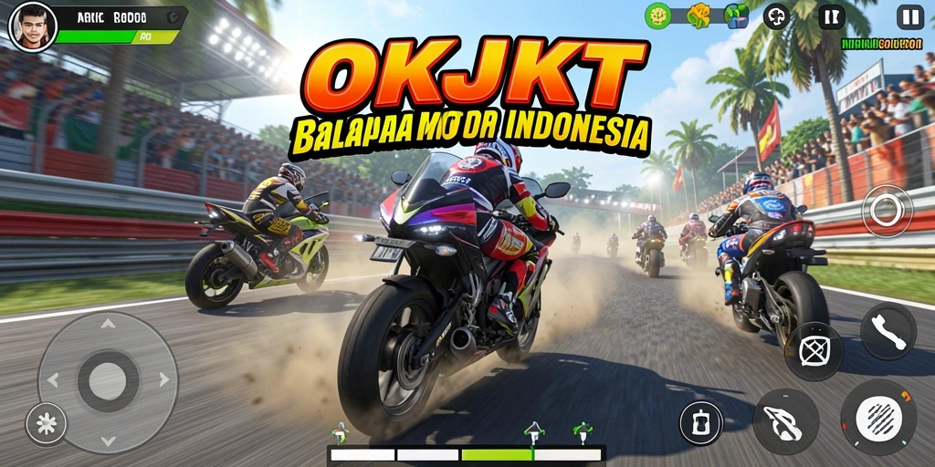 Gameplay mendebarkan di balapan motor dengan grafis menawan.