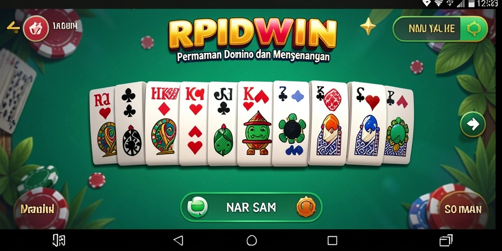 Tampilan menarik saat bermain RPIDWIN menunjukkan keseruan Domino.