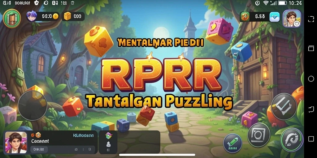 Screenshot gameplay RPRR yang menampilkan tantangan puzzle menarik.